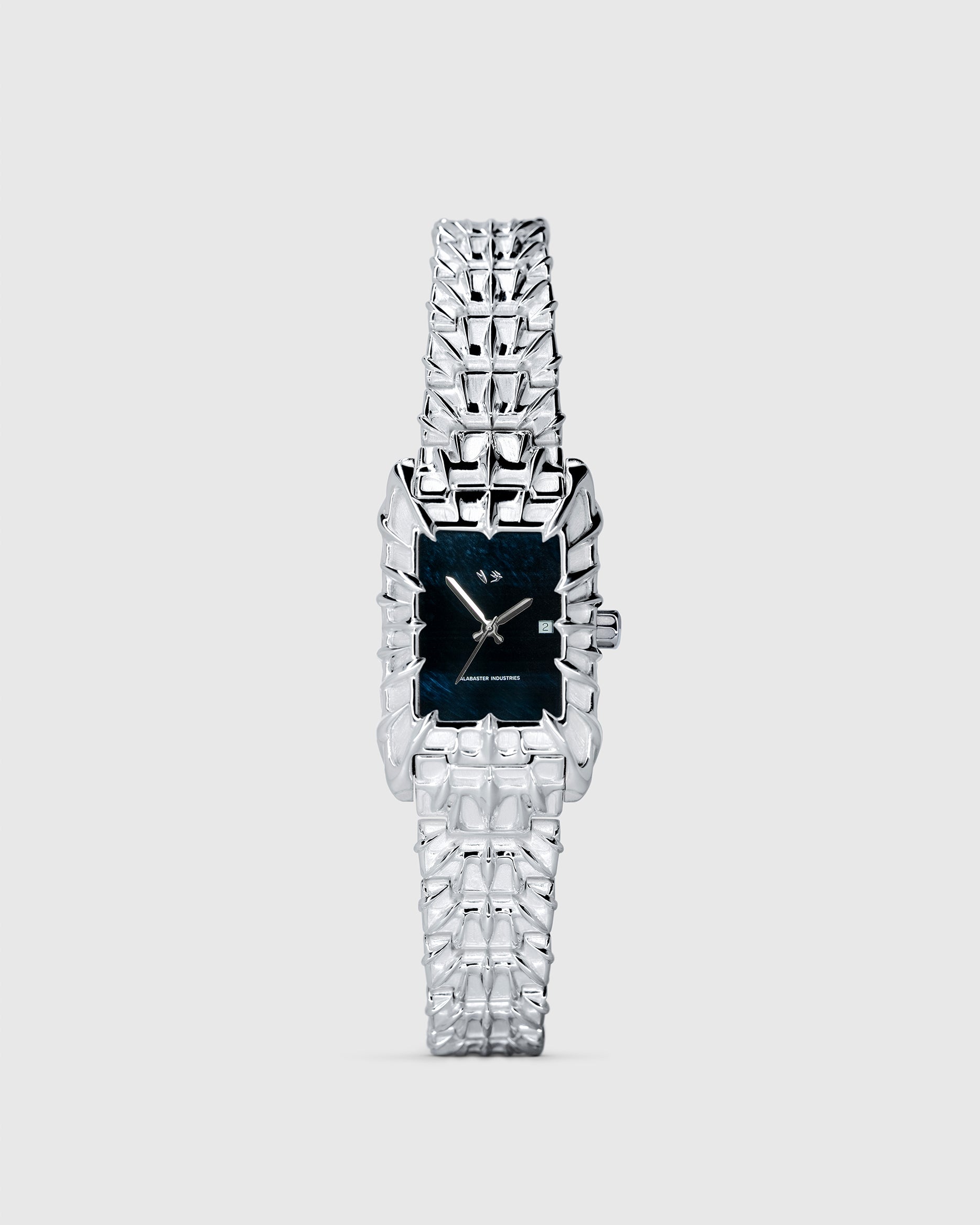 Silver Thistle in Blue Tiger's Eye