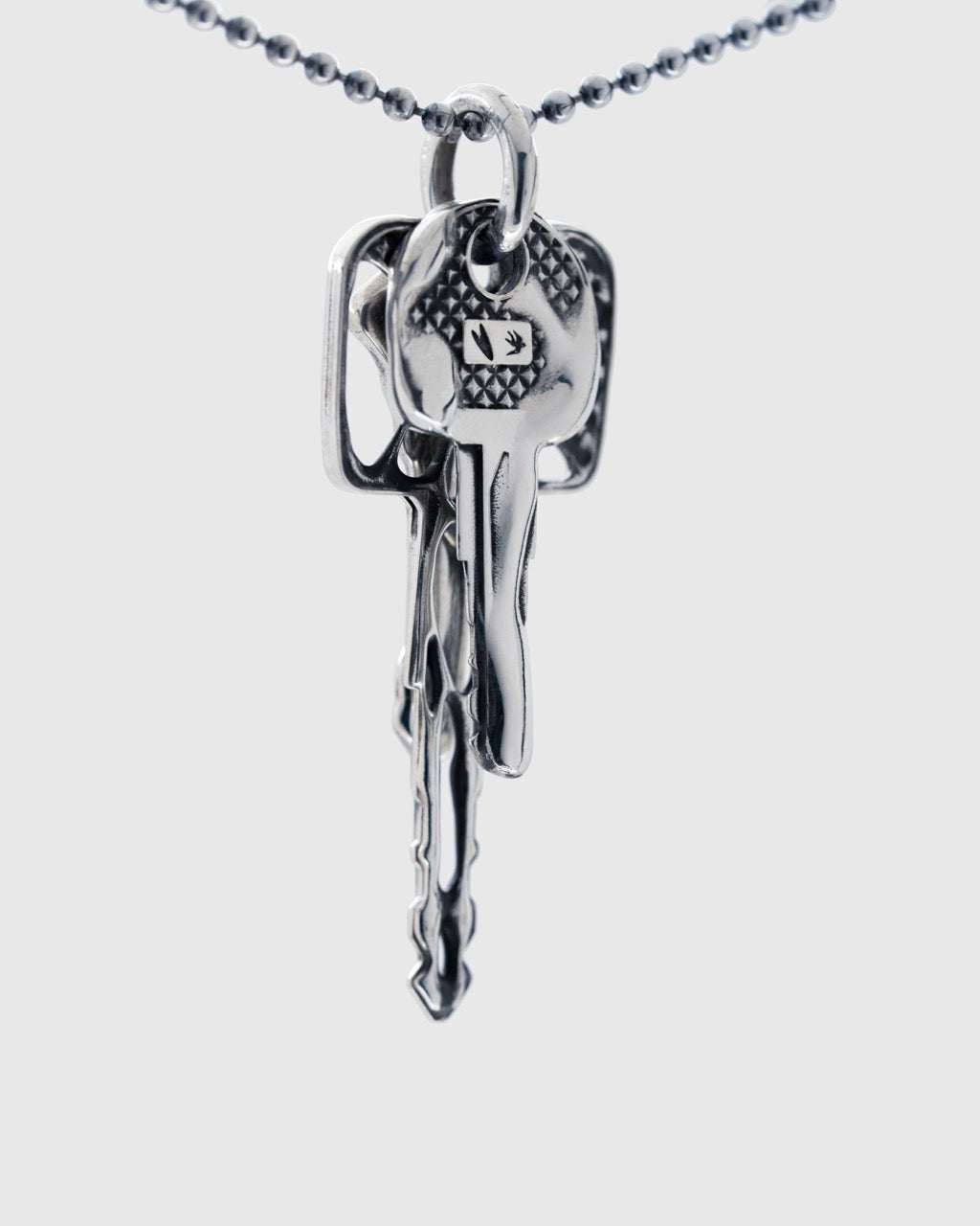 Silver Decay Keys Necklace