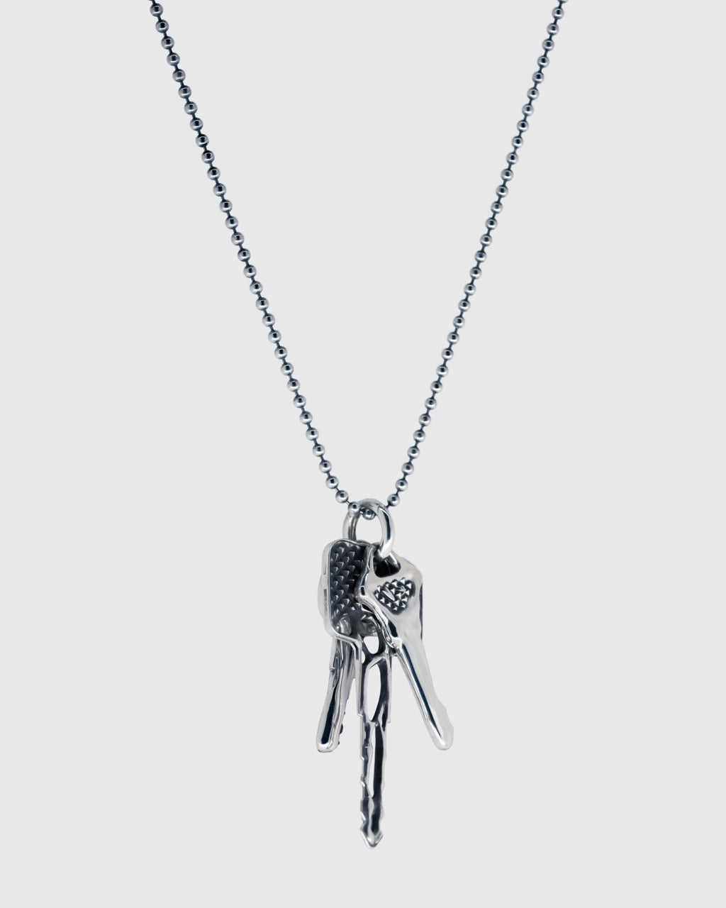 Silver Decay Keys Necklace