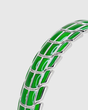 Green Enamel Adder Bracelet