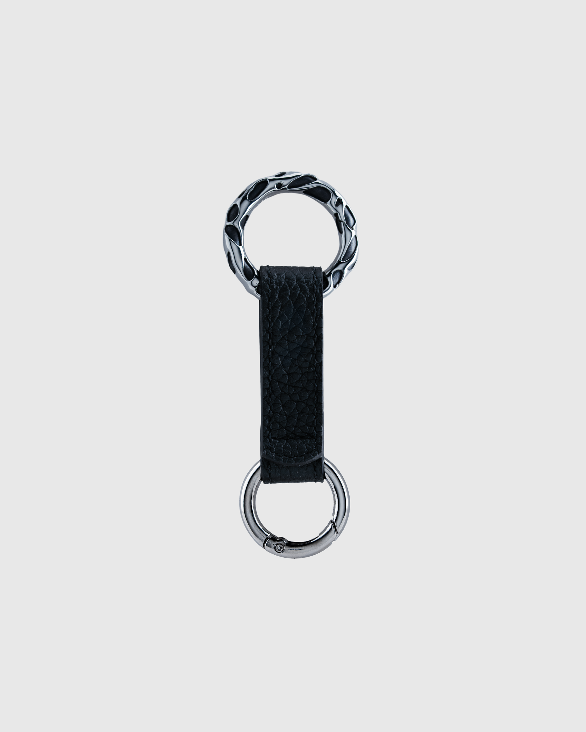 Silver Sinew Circle Keyring