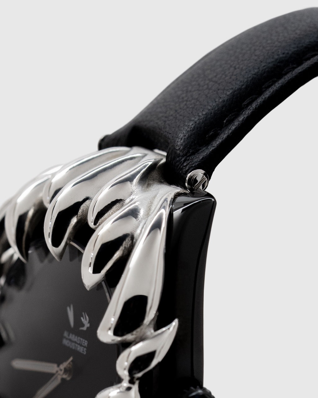 Silver Dove Black Leather