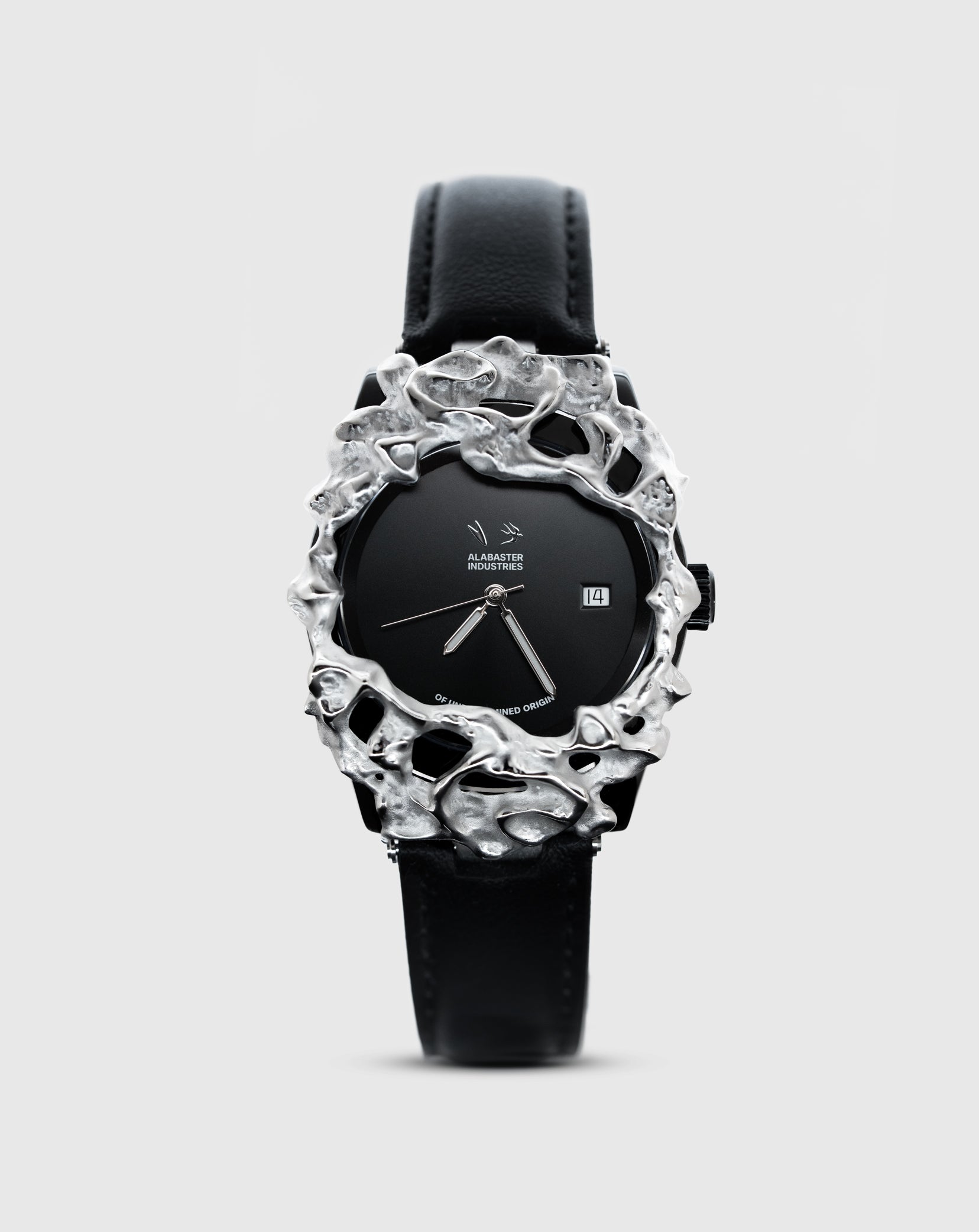 Silver Core Black Leather